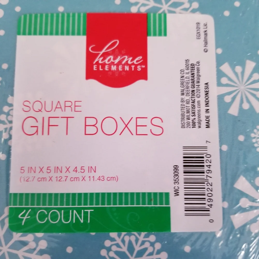 Holiday Christmas Square Gift Boxes New Bundle 2